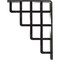 Ekena Millwork Diane Wrought Iron Bracket, (Single center brace), Antiqued Silver 1 1/2"W x 5 1/2"D x 8"H BKTM01X05X08SDIASV - alternate 3